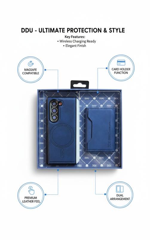 Samsung S23 Ultra MagSafe Leather Case + Magnetic Wallet Set — photo 2