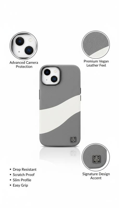 Modern Wave Leather-Feel iphone 11 Case | Advanced Camera Protection — photo 3
