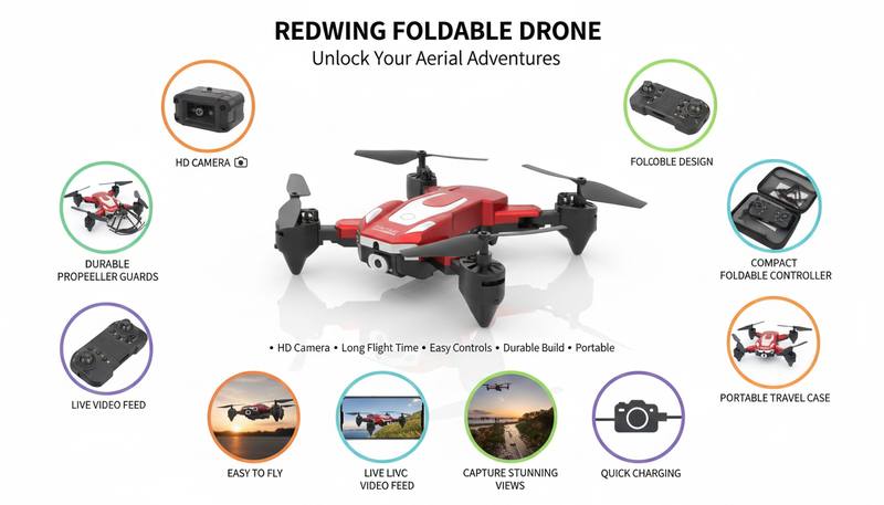 Foldable Mini Camera Drone Toy – Portable, Durable & Easy to Fly — photo 3