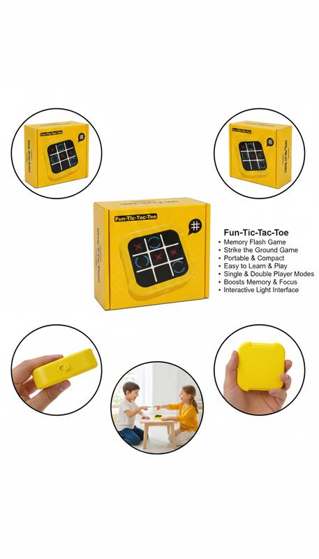 LED Tic-Tac-Toe Electronic Game | Memory Flash + Multi-Mode Logic Trainer Toy — photo 3