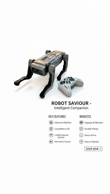 Mini Saviour RobotX Smart RC Robot Toy with Walking Action, Stunt Mode, LED Eyes, Sound Effects, 2.4GHz Remote Control, Durable Design, Educational & Fun Gift for Kids Ages 3+ — photo 3