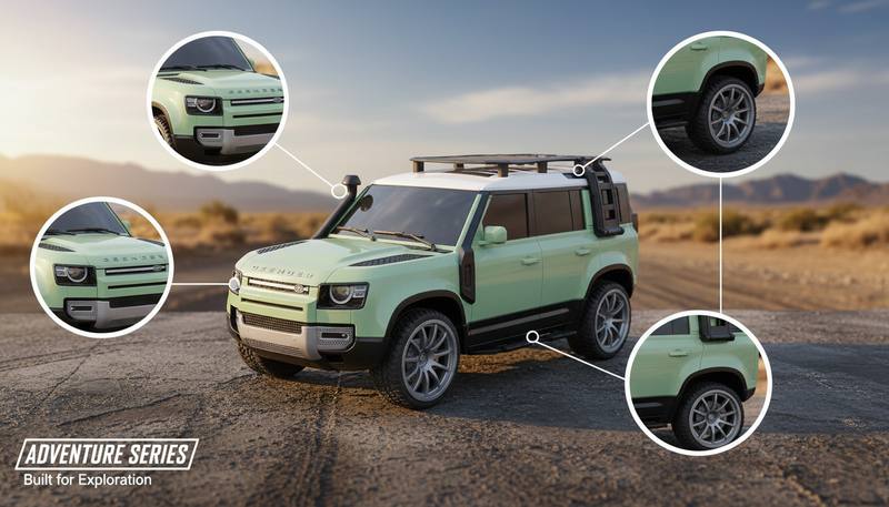 Premium Adventure Series Off-Road Toy SUV Model Car with Realistic Detailing, Rugged Design, Durable Build, Smooth Rolling Wheels, Collector Display Piece for Kids and Enthusiasts of all ages, great gift — photo 2
