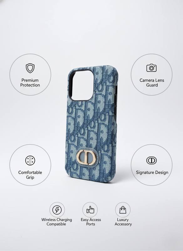 Luxury Fabric Textured Designer 16 Pro Phone Case with Secure Grip and Enhanced Camera Protection — photo 3