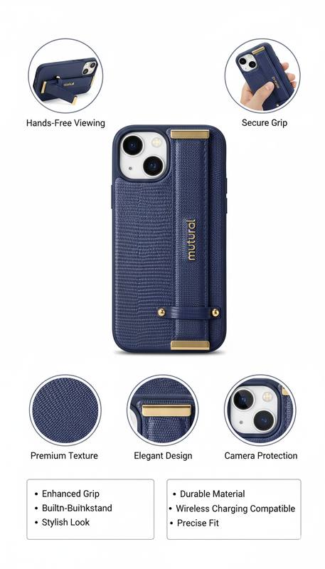 Mutural Premium Grip & Kickstand Phone Case with Wireless Charging Compatibility — photo 2