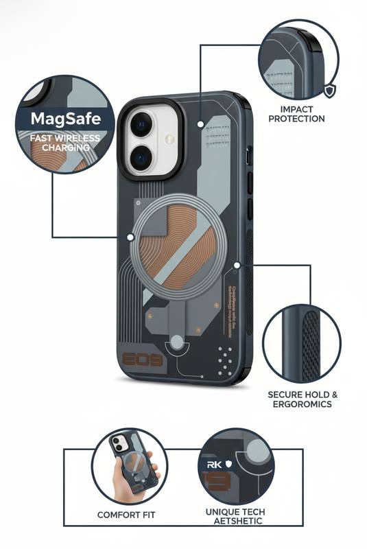 Premium Magnetic Clear Phone Case with Wireless Charging Support, Raised Camera Protection, and Shock Absorbing Design — photo 2