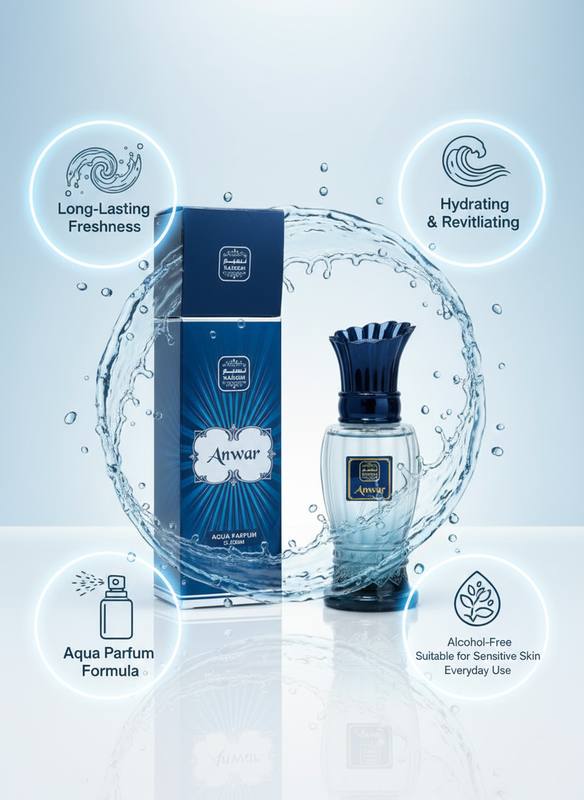 Naseem Anwar Alcohol-Free Aqua Deodorant Spray – Long-Lasting Freshness, Hydrating & Revitalising Formula for Sensitive Skin Everyday Use — photo 2