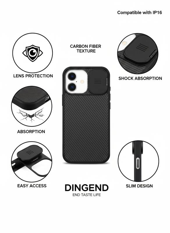 Ultimate Carbon Fiber Style Protective Phone Case with Camera Shield, Reinforced Corners, and Raised Bezel – Slim Durable Premium Cover for Everyday Protection — photo 3