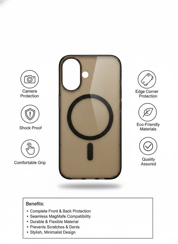 Shockproof Magnetic Wireless Compatible Phone Case with Camera Protection and Edge Corner Guard – Slim Comfortable Grip Protective Cover — photo 3