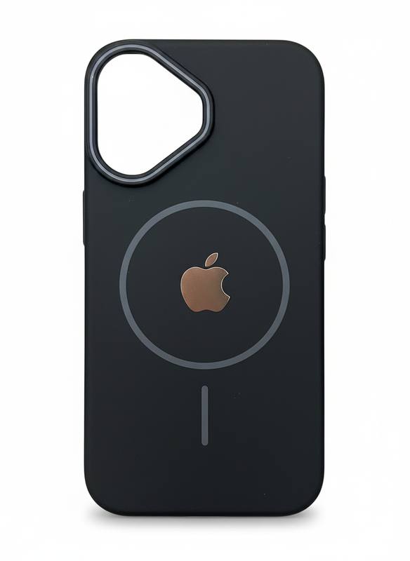 Premium Black Silicone Magnetic Phone Case – Slim Lightweight Wireless Charging Compatible Cover with Enhanced Screen Protection