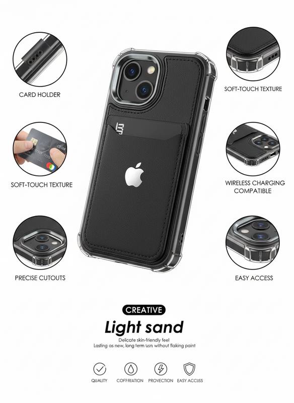 Light Sand Waterproof Card Holder iPhone Case with IP15 Protection, Slim Lightweight Design, and Full Coverage Fit — photo 3