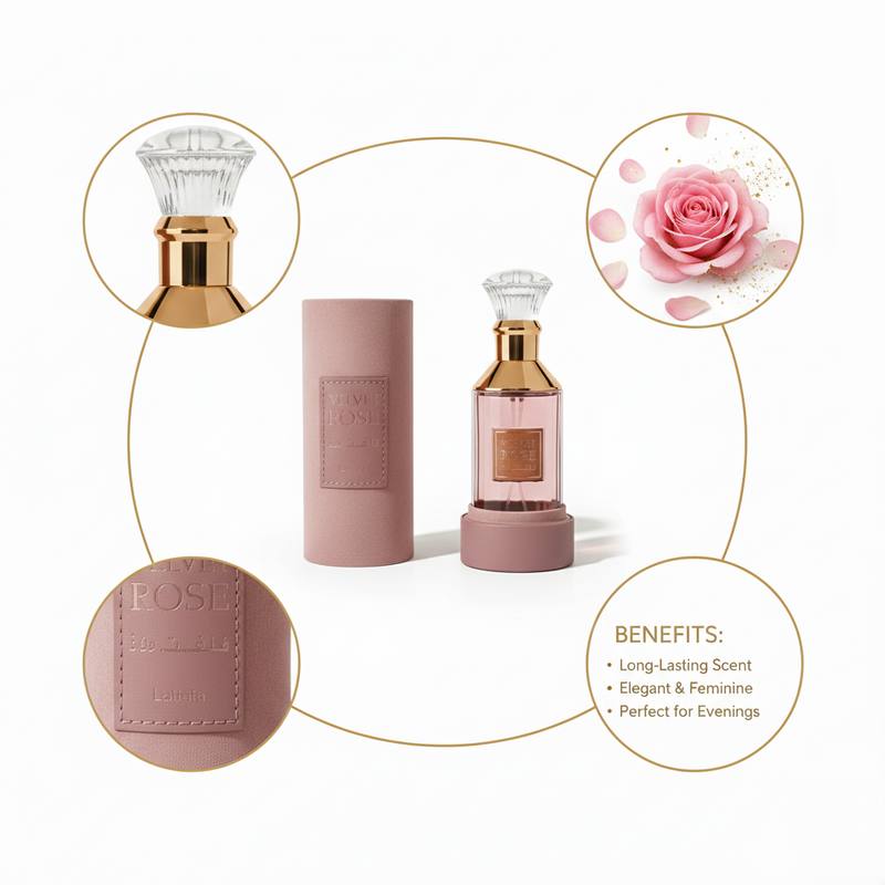Lattafa Velvet Rose Eau de Parfum 100ml Elegant Floral Rose Fragrance — photo 3