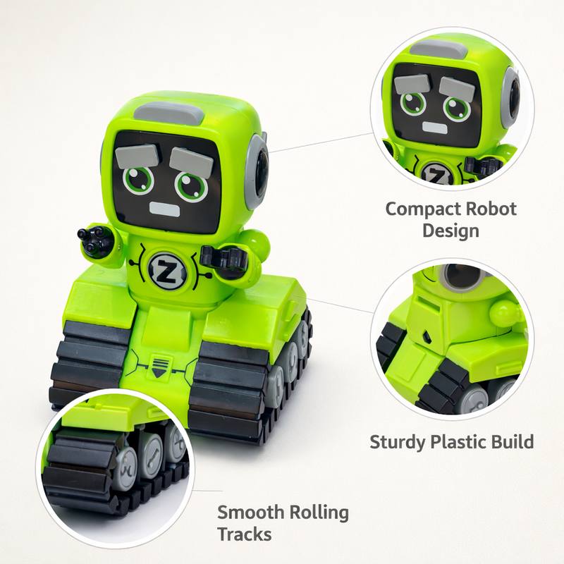 Indoor Play Robot Toy with Rolling Tracks Durable Plastic Build Lightweight Compact Design for Kids Table Smooth Floor Home Fun Everyday Learning Activity Toy Indoor — photo 2