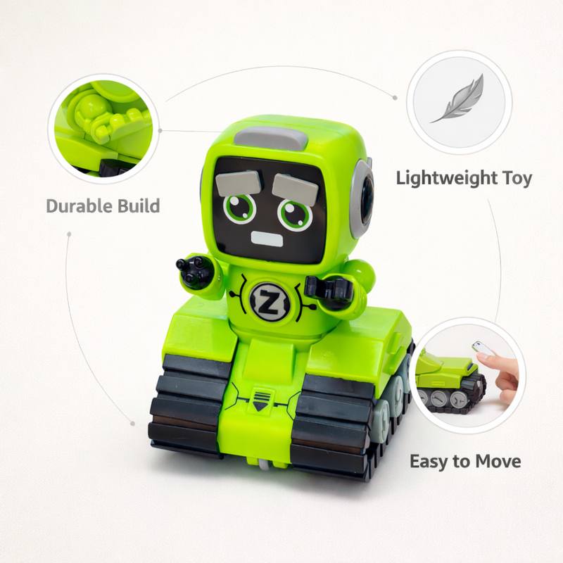 Indoor Play Robot Toy with Rolling Tracks Durable Plastic Build Lightweight Compact Design for Kids Table Smooth Floor Home Fun Everyday Learning Activity Toy Indoor — photo 3