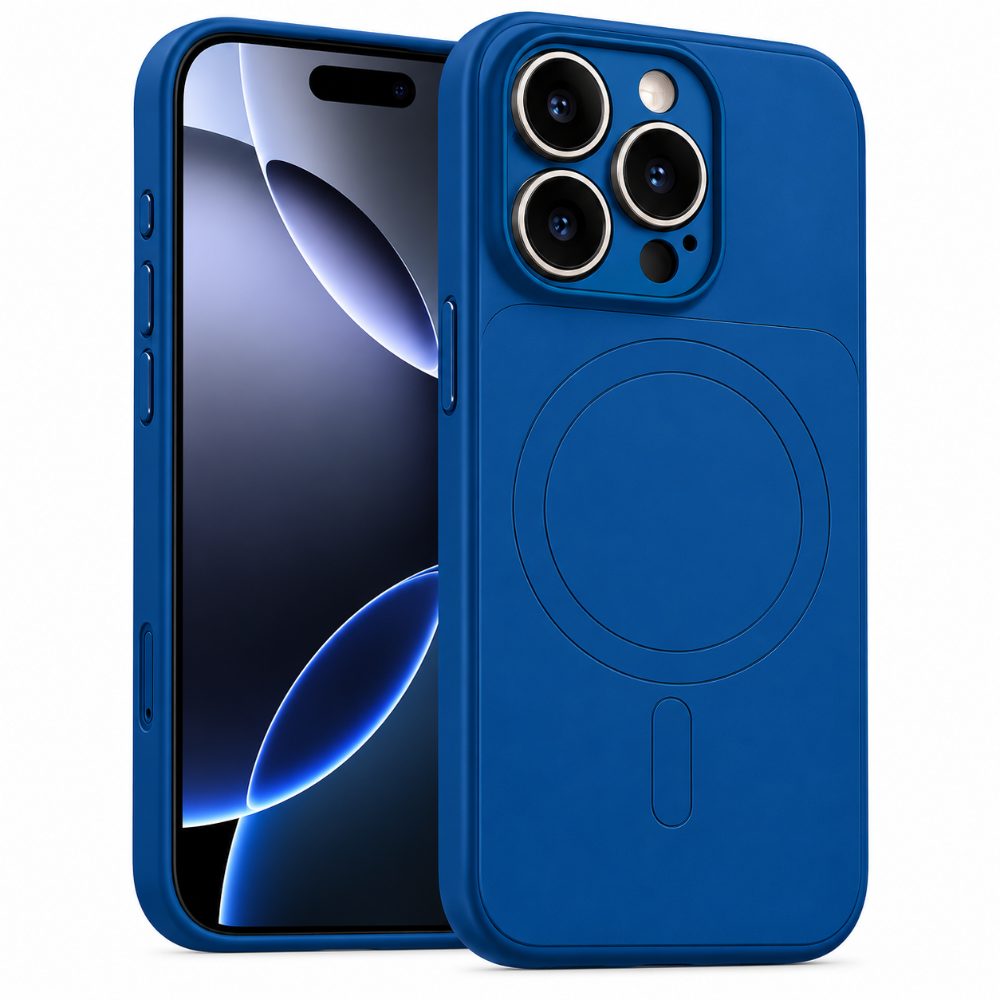 Magnetic Camera Upgrade Style Case for iPhone 15 Pro – Deep Blue | Rajdhani Telecom