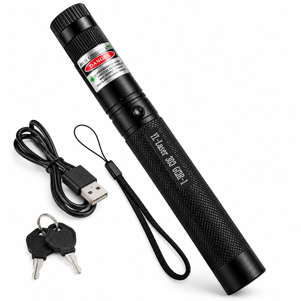 Ultra-Bright Green Laser Pointer — Rechargeable, Pocket-Size