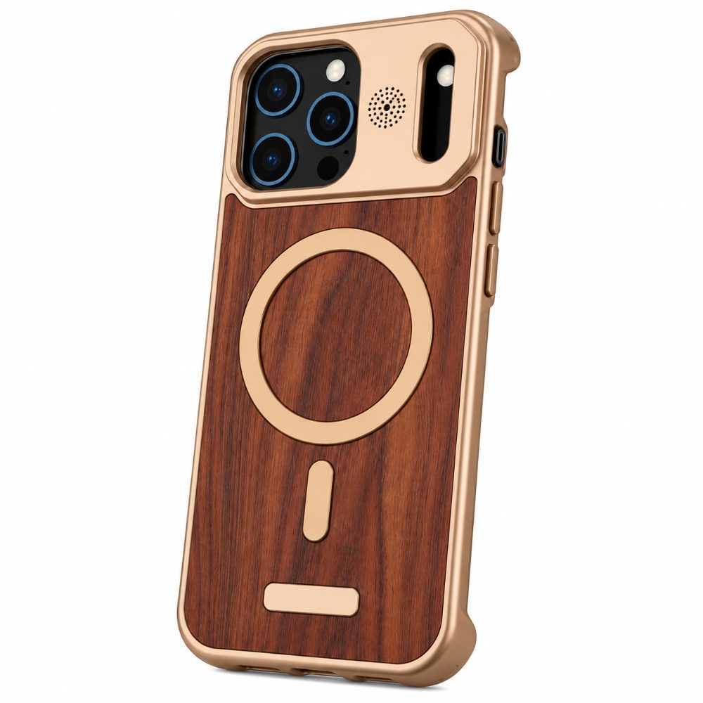 Premium Wood Texture MagSafe Case for iPhone 17 Pro | Luxury Shockproof Protective Cover | Vintage Wooden Finish — photo 1