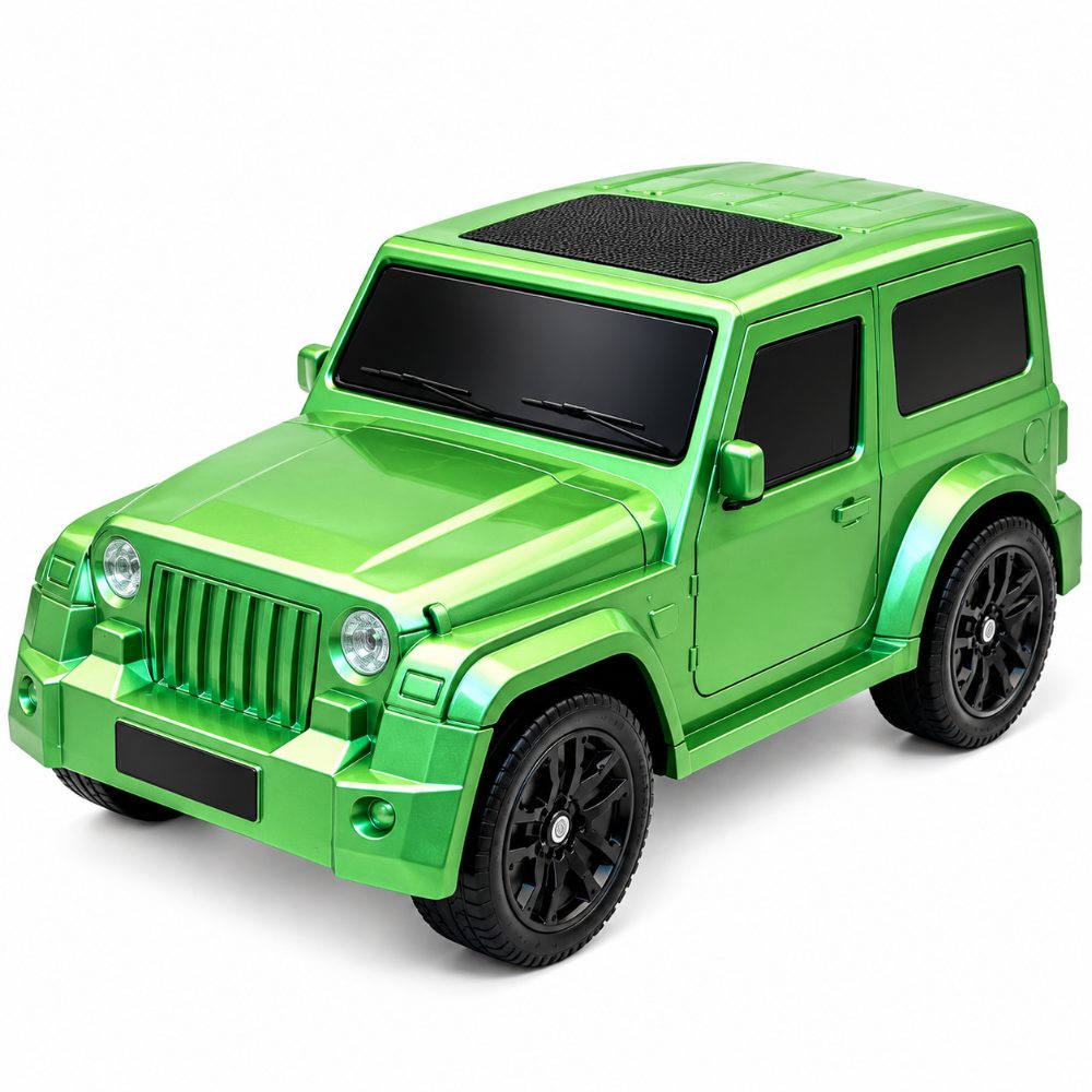 Metallic Green SUV Bluetooth Speaker – Portable Wireless Audio Mini Vehicle