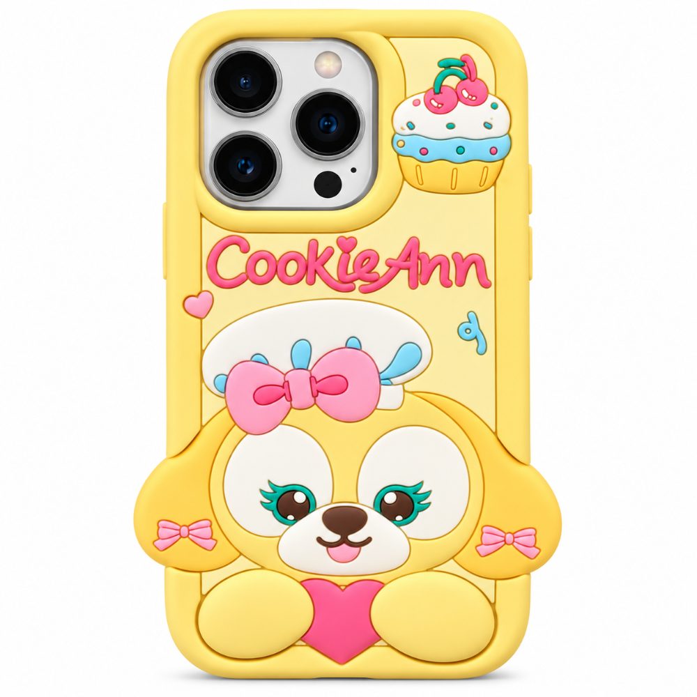 Kawaii CookieAnn Soft Silicone Protective Cover – iPhone 16 Pro