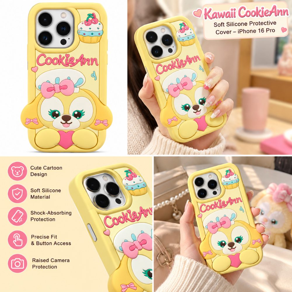 Kawaii CookieAnn Soft Silicone Protective Cover – iPhone 16 Pro — photo 3