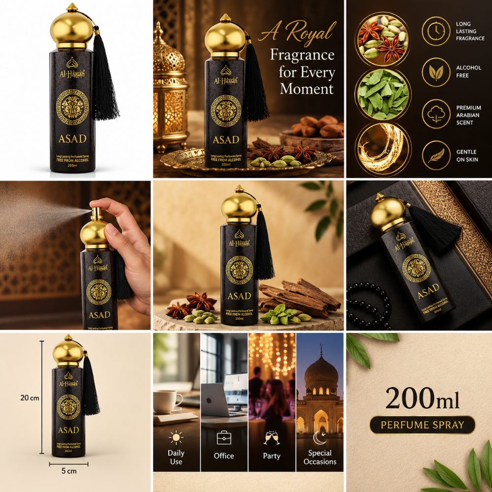 AL-HASSAN PERFUMES ASAD Perfumed Spray - 200ml — photo 3