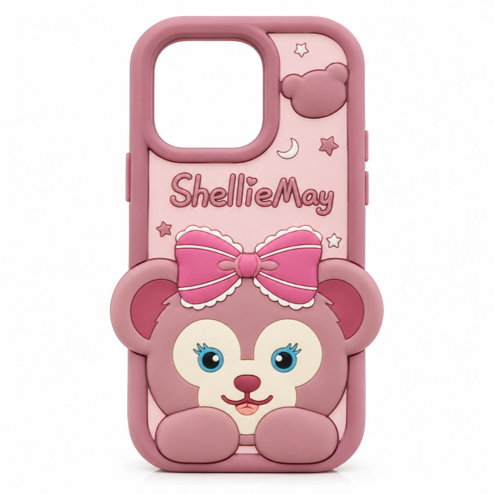 Cute Disney ShellieMay Bow Design Phone Cover for iPhone 13, 14, 15 - Enhanced Protection — photo 1