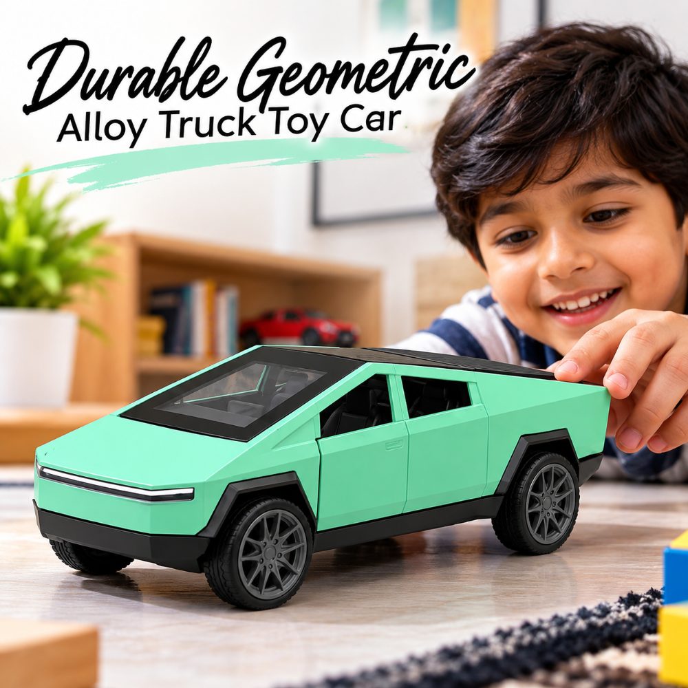 Durable Geometric Alloy Truck Toy Car with Realistic Rubber Tires | High-Quality Imaginative Play Model — photo 2