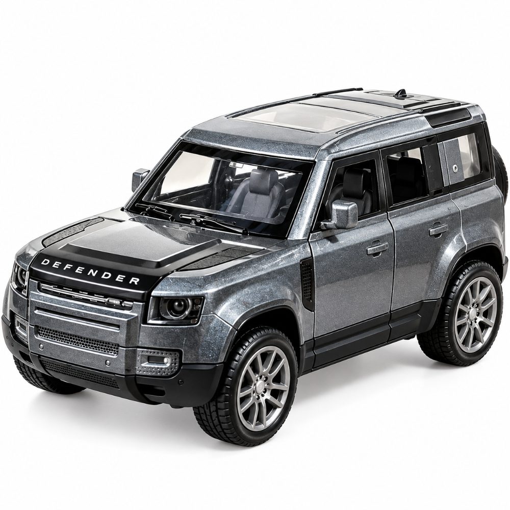 Land Rover Defender 4x4 Die-Cast Model | Realistic SUV Toy with Pull-Back Action & Openable Doors
