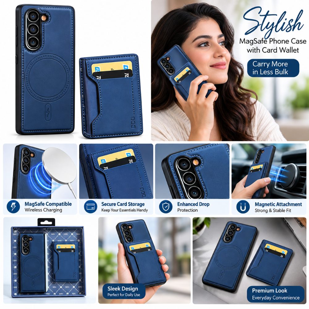 Samsung S23 Ultra MagSafe Leather Case + Magnetic Wallet Set — photo 3