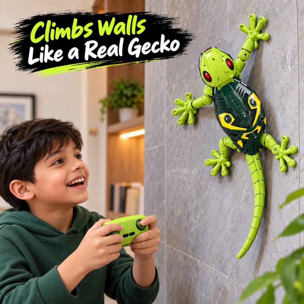 Geckos Telecontrol RC Wall-Climbing Lizard – 360° Spinning Remote Control Toy — photo 2