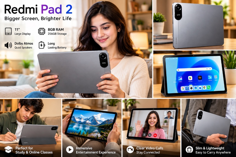 Pre-Owned Redmi Pad 2 8GB RAM 256GB ROM 11 Inch 2.5K Display Wi-Fi + 4G Cellular Tablet — photo 2