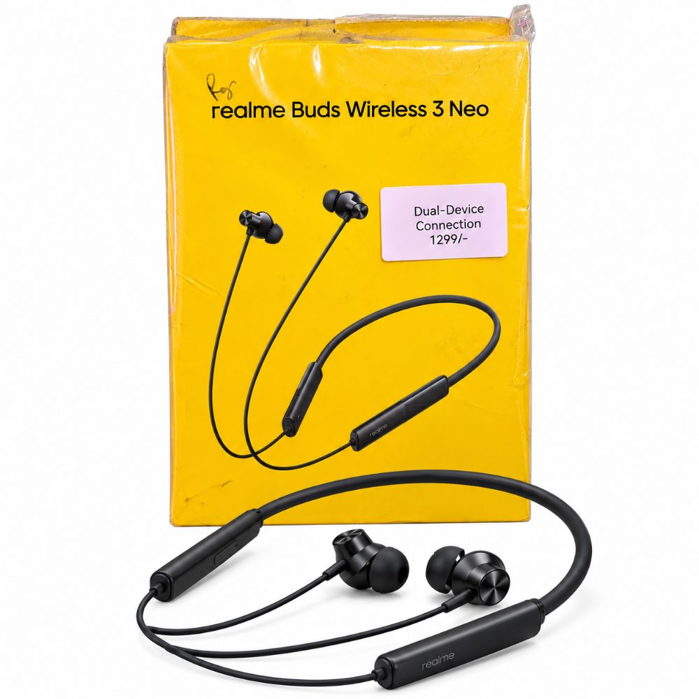 Realme Buds Wireless 3 Neo Bluetooth Neckband Earphones with Dual Device Connection, Deep Bass, Long Battery Life & Fast Charging – Pre-Owned — photo 1