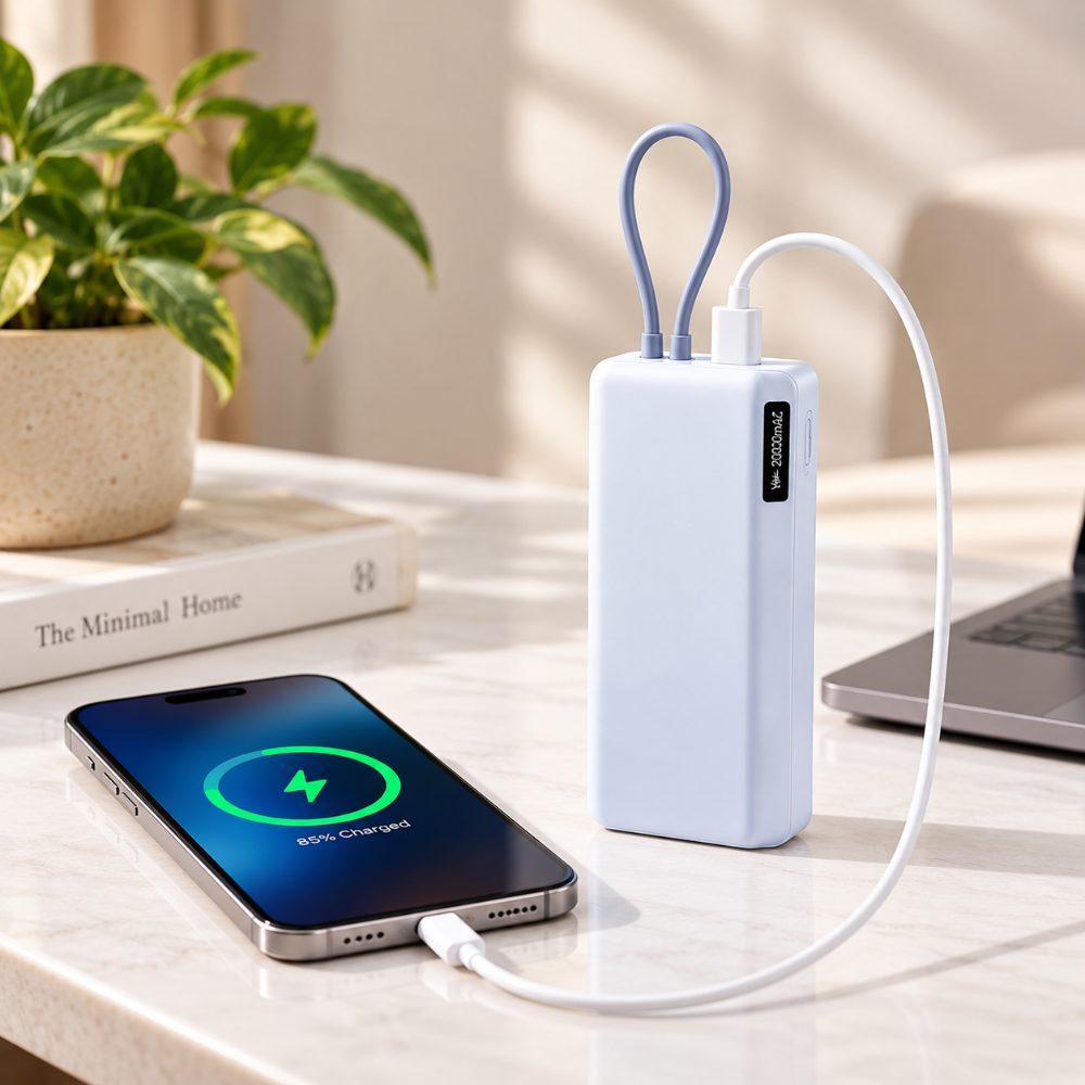 Xiaomi Power Bank 5i 20000mAh 67W Turbo Charging PD 3.0 & PPS|in-Built Cable|12 Layer Protection|Digital Display|Triple Output Ports|Supports Laptop, Tablet, Phone, Earbud (Ice Blue)- 2026 New Launch — photo 3