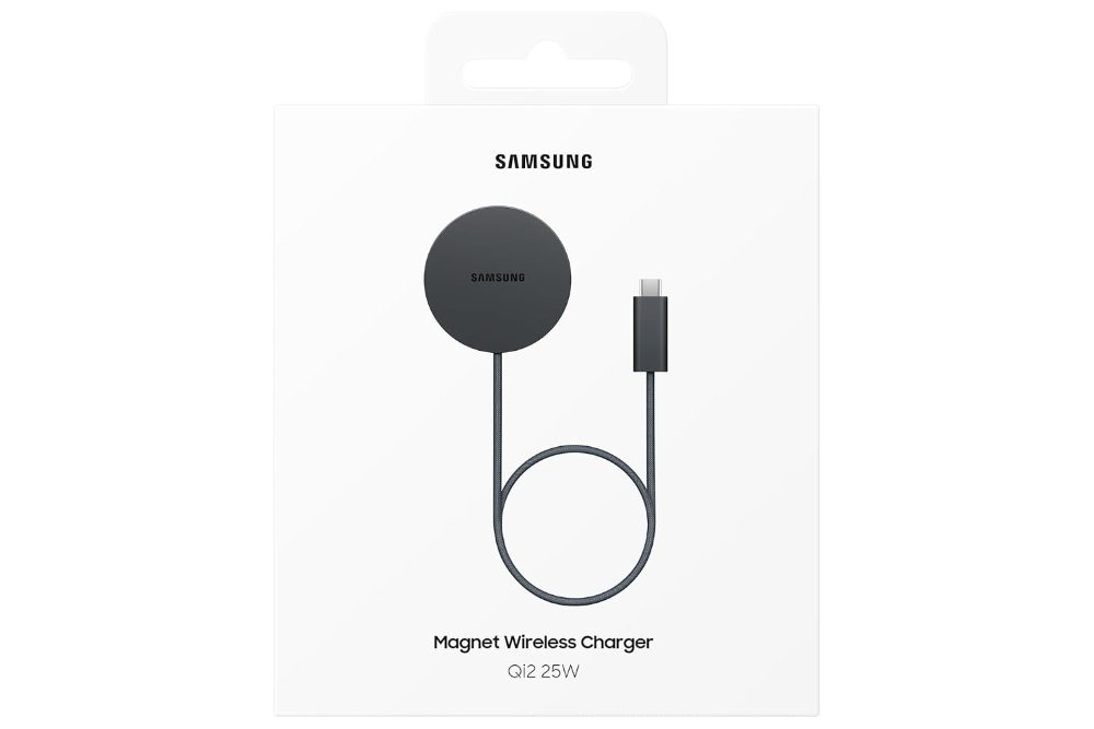 Samsung Magnet Wireless Charger Qi2 25W with USB-C Connector and Braided Cable for Compatible Smartphones — photo 1
