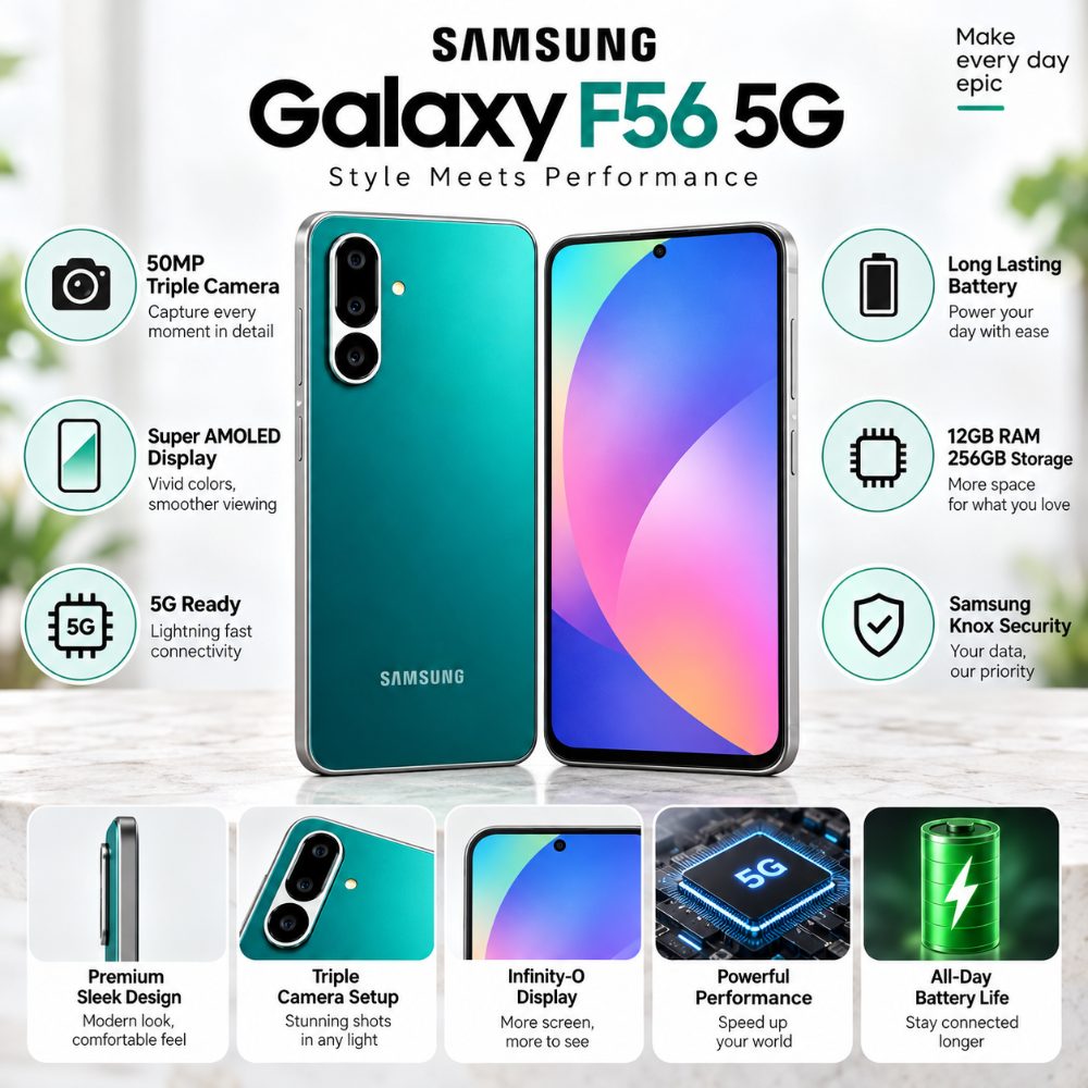Samsung Galaxy F56 5G 8GB RAM 128GB Storage Green Pre-Owned Smartphone — photo 2