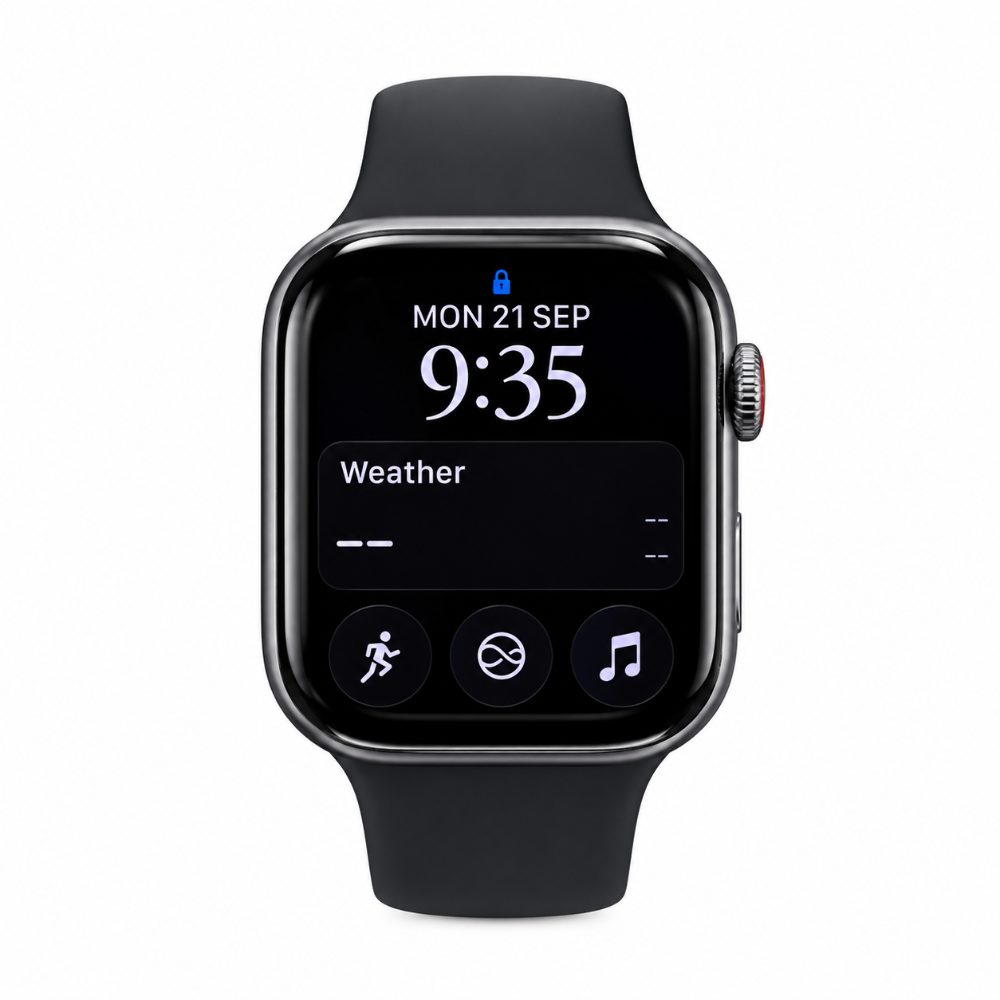 Apple Watch Series 11 GPS Pre-Owned Smartwatch with Black Sport Band, Advanced Health Tracking, Fitness Monitoring, Notifications & Premium Display