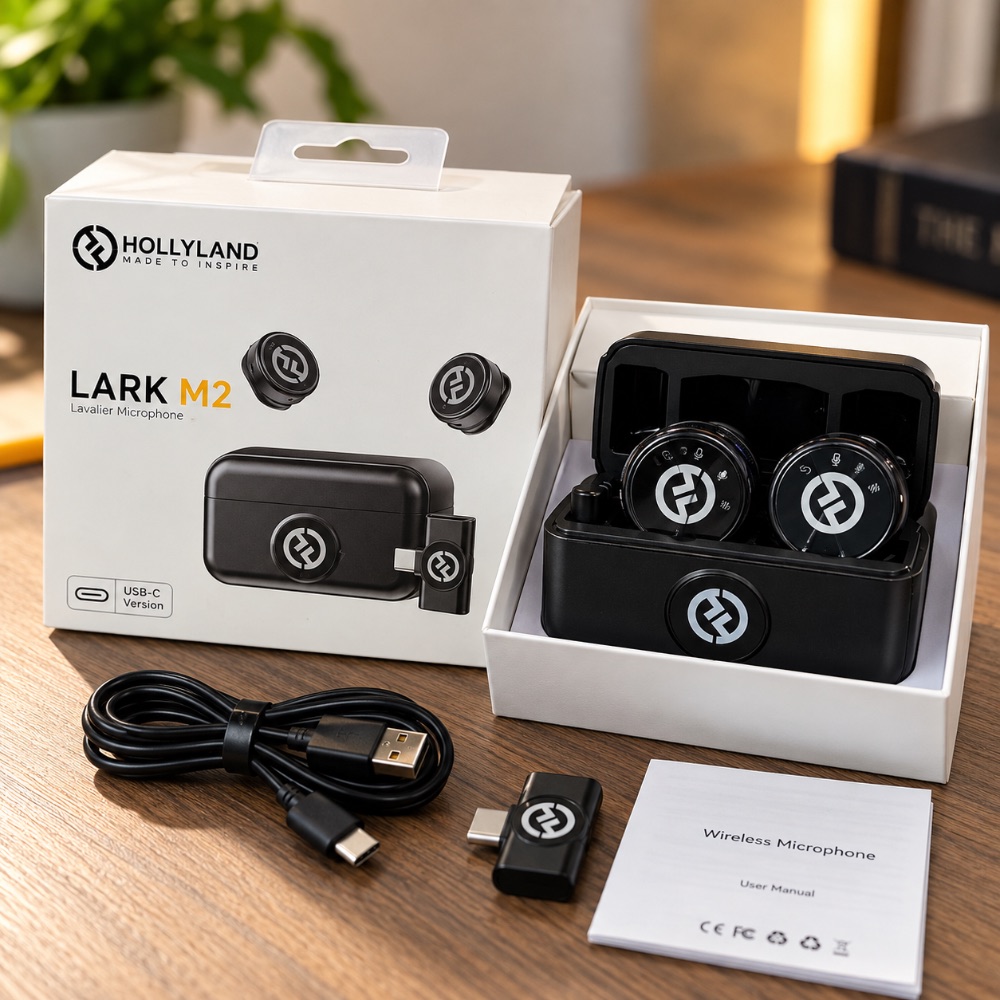 Wireless Lavalier Microphone Dual Mic with USB-C Receiver, Noise Reduction Mic for Vlogging, YouTube, Reels, Interviews & Live Streaming – Pre-Owned, First Copy, Not Original