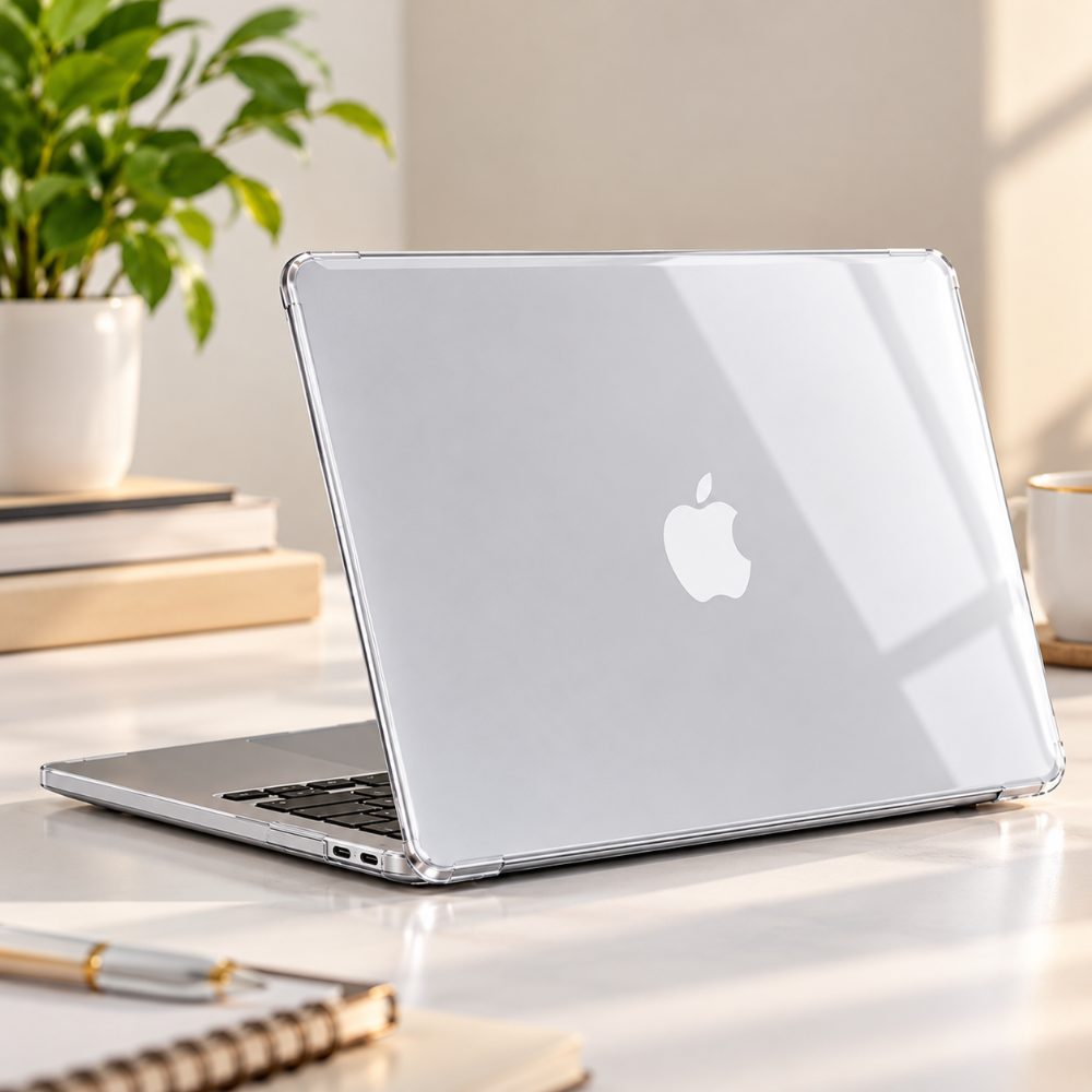 GRIPP Compaq Hard Shell Case for MacBook Air 13 inch (M5/M4/M3/M2, 2026/2025/2024/2022), Ultra Thin, Lightweight, Smooth Glossy Finish (Front & Back) - Clear — photo 4