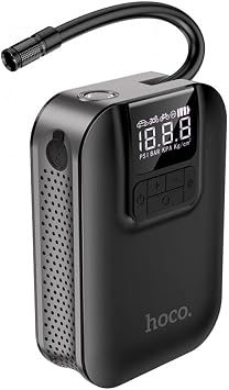 S53 Mini Portable Digital Electric Car Air Pump with Emergency Torch Light (Black) — photo 1