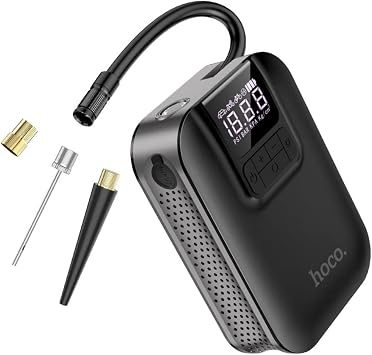 S53 Mini Portable Digital Electric Car Air Pump with Emergency Torch Light (Black) — photo 4