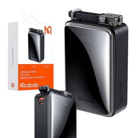 Mcdodo 25000mAh 100W Fast Charging Power Bank with Digital Display, USB-C and USB-A Output, Portable Battery Charger — photo 3