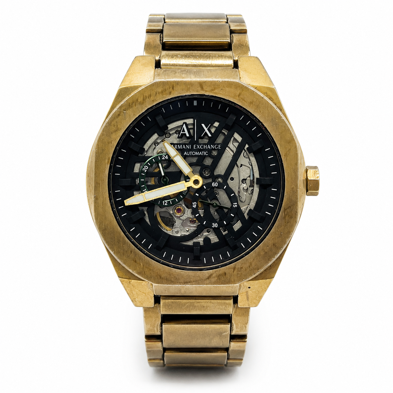Armani Exchange AX4194 Sync Automatic Watch — Gold-Tone (Preowned) — styled watch view