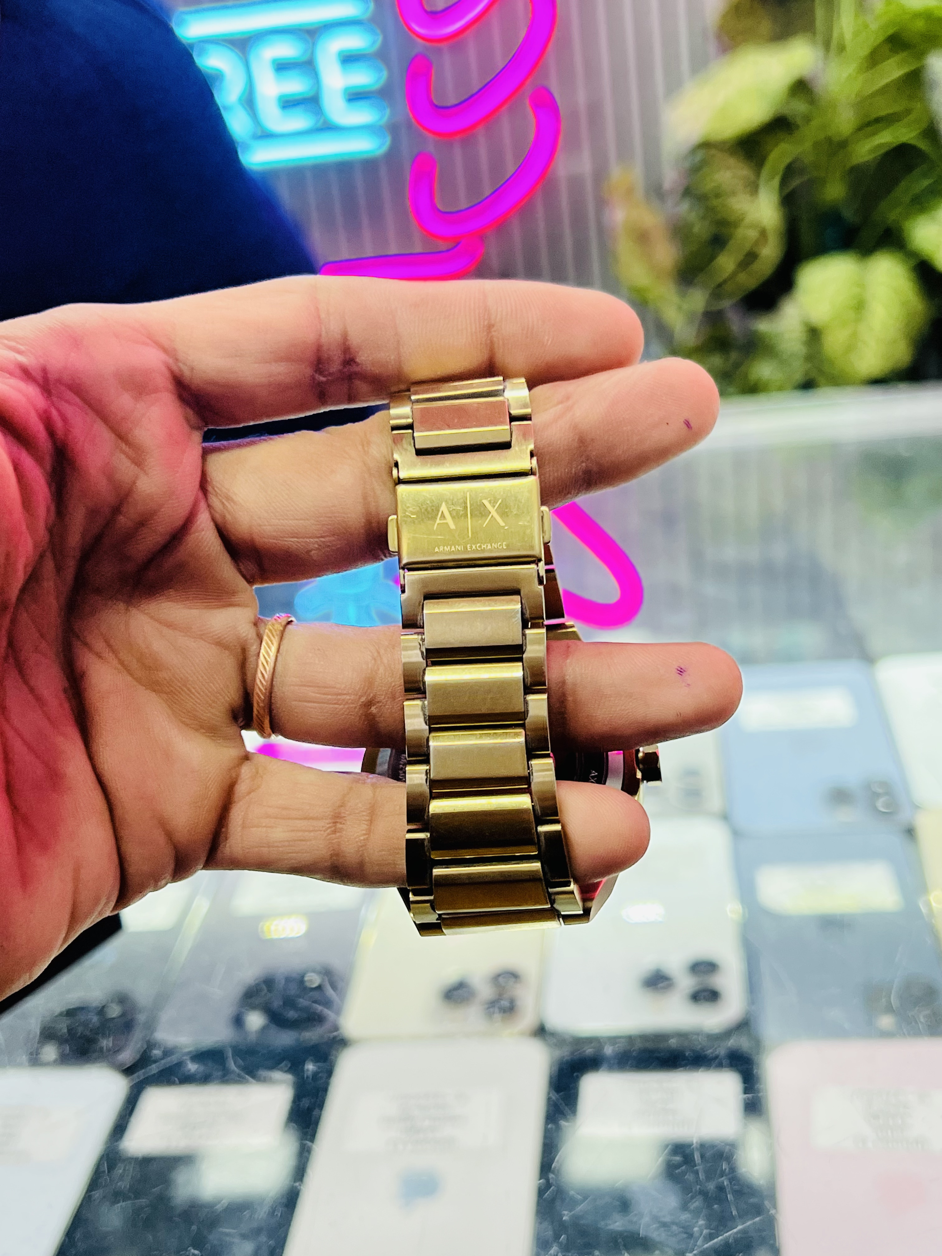 Armani Exchange AX4194 Sync Automatic Watch — Gold-Tone (Preowned) — actual unit photo 6